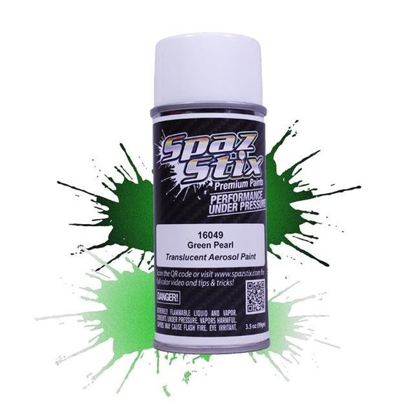 Spaz Stix Spaz Stix SZX16049 3.5 oz Pearl Aerosol Paint - Green SZX16049